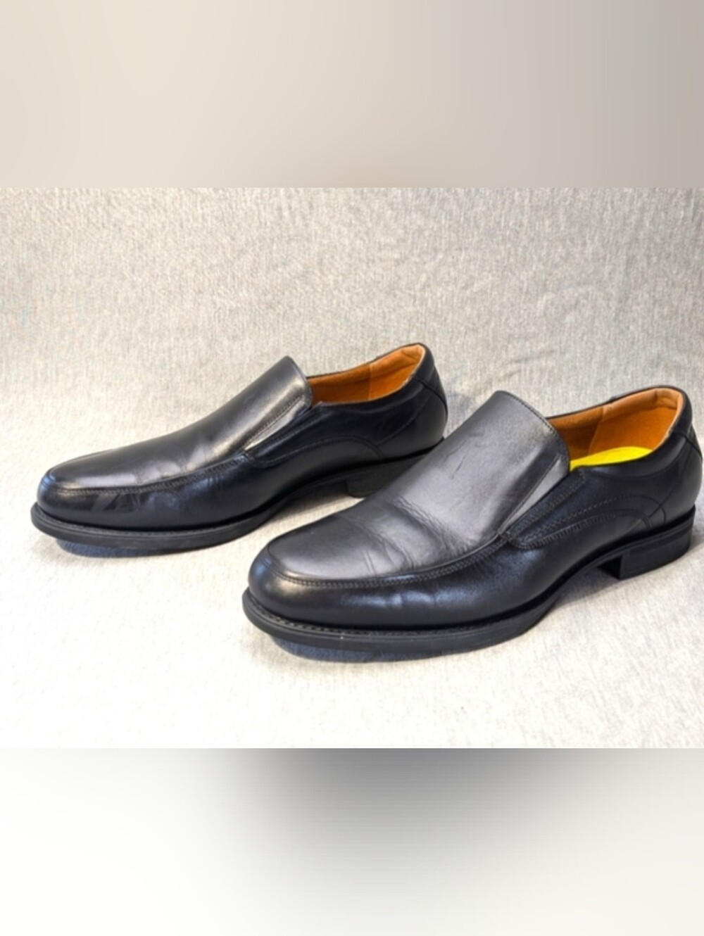 Florsheim Midtown Dress Shoes Men's 10.5EEE Black Leather Slip On Moc Toe